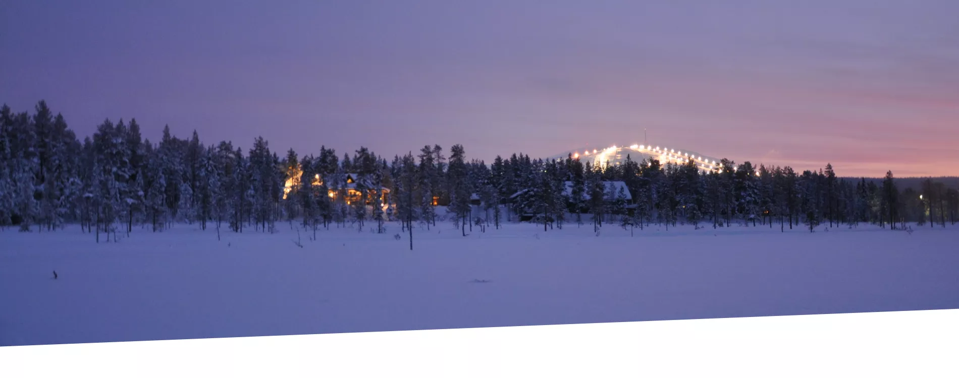 Ylläs ski resort seen from Eriklinna